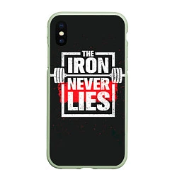 Чехол iPhone XS Max матовый The iron never lies, цвет: 3D-салатовый