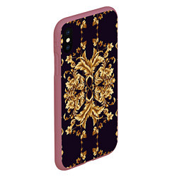 Чехол iPhone XS Max матовый Style, цвет: 3D-малиновый — фото 2