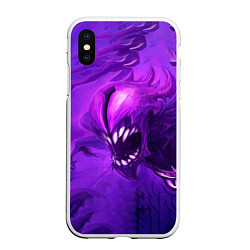 Чехол iPhone XS Max матовый Bane Purple, цвет: 3D-белый