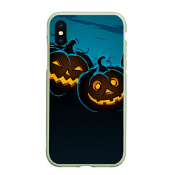 Чехол iPhone XS Max матовый Halloween3, цвет: 3D-салатовый