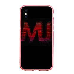 Чехол iPhone XS Max матовый Manchester United team, цвет: 3D-баблгам