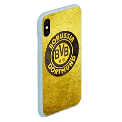 Чехол iPhone XS Max матовый Borussia3, цвет: 3D-голубой — фото 2