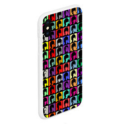 Чехол iPhone XS Max матовый The Beatles: pop-art, цвет: 3D-белый — фото 2