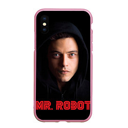 Чехол iPhone XS Max матовый Mr. Robot, цвет: 3D-розовый