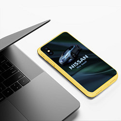 Чехол iPhone XS Max матовый Nissan the best, цвет: 3D-желтый — фото 2