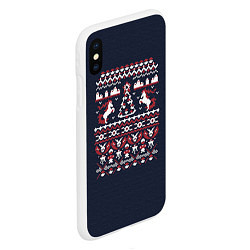 Чехол iPhone XS Max матовый Новогодний свитер Покебол, цвет: 3D-белый — фото 2