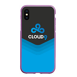 Чехол iPhone XS Max матовый Cloud 9 Uniform, цвет: 3D-фиолетовый