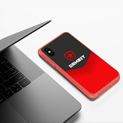 Чехол iPhone XS Max матовый Gambit Gaming Uniform, цвет: 3D-красный — фото 2