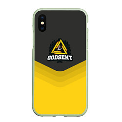 Чехол iPhone XS Max матовый Godsent Uniform, цвет: 3D-салатовый