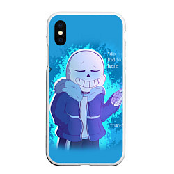 Чехол iPhone XS Max матовый Winter Sans, цвет: 3D-белый