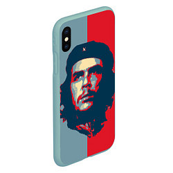 Чехол iPhone XS Max матовый Che Guevara, цвет: 3D-мятный — фото 2