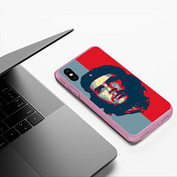 Чехол iPhone XS Max матовый Che Guevara, цвет: 3D-розовый — фото 2