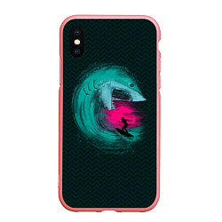 Чехол iPhone XS Max матовый Shark Vortex, цвет: 3D-баблгам