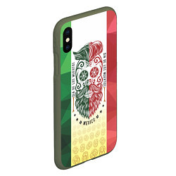 Чехол iPhone XS Max матовый Мексика, цвет: 3D-темно-зеленый — фото 2