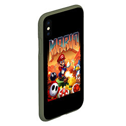 Чехол iPhone XS Max матовый Mario Doom, цвет: 3D-темно-зеленый — фото 2