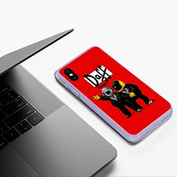 Чехол iPhone XS Max матовый Daff Punk, цвет: 3D-светло-сиреневый — фото 2
