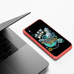 Чехол iPhone XS Max матовый Iron Nuts, цвет: 3D-красный — фото 2