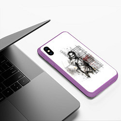 Чехол iPhone XS Max матовый Rick Grimes, цвет: 3D-фиолетовый — фото 2