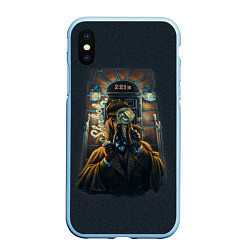 Чехол iPhone XS Max матовый Baker Street 221B, цвет: 3D-голубой