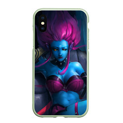 Чехол iPhone XS Max матовый Hair Evelynn, цвет: 3D-салатовый
