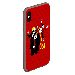 Чехол iPhone XS Max матовый Communist Party, цвет: 3D-коричневый — фото 2