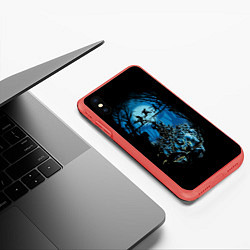 Чехол iPhone XS Max матовый Zombie Island, цвет: 3D-красный — фото 2