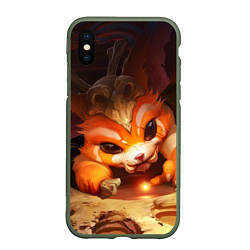 Чехол iPhone XS Max матовый Gnar, цвет: 3D-темно-зеленый