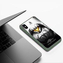 Чехол iPhone XS Max матовый Джейс, цвет: 3D-темно-зеленый — фото 2
