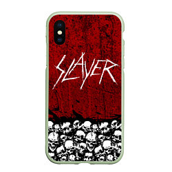 Чехол iPhone XS Max матовый Slayer Red, цвет: 3D-салатовый