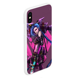 Чехол iPhone XS Max матовый Jinx, цвет: 3D-белый — фото 2