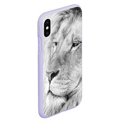 Чехол iPhone XS Max матовый Мудрый лев, цвет: 3D-светло-сиреневый — фото 2