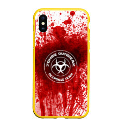 Чехол iPhone XS Max матовый Zombie Outbreak, цвет: 3D-желтый