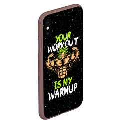 Чехол iPhone XS Max матовый My Workout, цвет: 3D-коричневый — фото 2