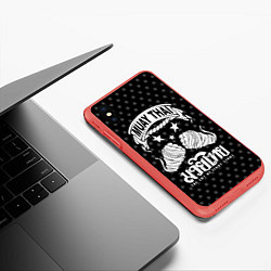 Чехол iPhone XS Max матовый Muay Thai Killer, цвет: 3D-красный — фото 2