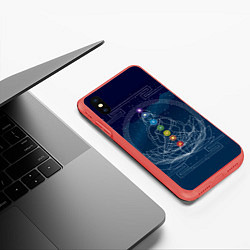 Чехол iPhone XS Max матовый Йога мандала - энергетические зоны, цвет: 3D-красный — фото 2