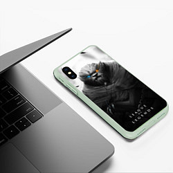 Чехол iPhone XS Max матовый Rengar LoL, цвет: 3D-салатовый — фото 2
