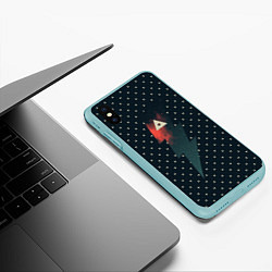 Чехол iPhone XS Max матовый Dark Force, цвет: 3D-мятный — фото 2
