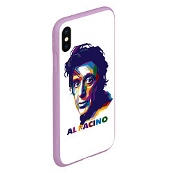 Чехол iPhone XS Max матовый Al Pacino, цвет: 3D-сиреневый — фото 2