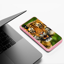 Чехол iPhone XS Max матовый Тигр, цвет: 3D-баблгам — фото 2