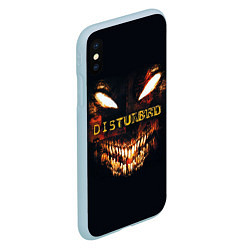 Чехол iPhone XS Max матовый Disturbed Demon, цвет: 3D-голубой — фото 2