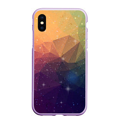 Чехол iPhone XS Max матовый Polygon Star, цвет: 3D-сиреневый