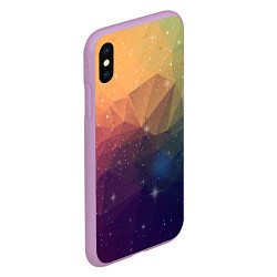 Чехол iPhone XS Max матовый Polygon Star, цвет: 3D-сиреневый — фото 2
