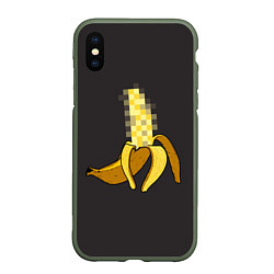 Чехол iPhone XS Max матовый XXX Banana, цвет: 3D-темно-зеленый