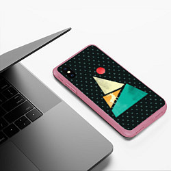 Чехол iPhone XS Max матовый Горный олень, цвет: 3D-малиновый — фото 2
