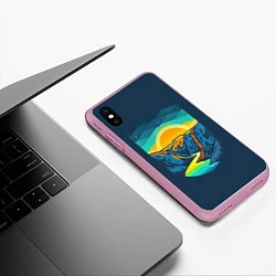 Чехол iPhone XS Max матовый Гранд Каньон, цвет: 3D-розовый — фото 2
