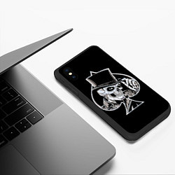 Чехол iPhone XS Max матовый Скелетон, цвет: 3D-черный — фото 2
