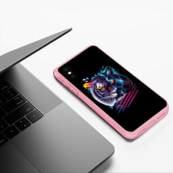 Чехол iPhone XS Max матовый Ретро тигр, цвет: 3D-баблгам — фото 2