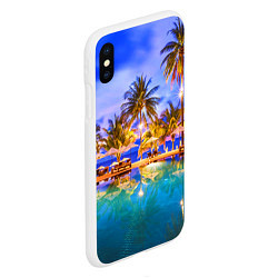 Чехол iPhone XS Max матовый Таиланд - тропический оазис, цвет: 3D-белый — фото 2