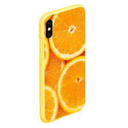 Чехол iPhone XS Max матовый Апельсинка, цвет: 3D-желтый — фото 2