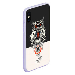 Чехол iPhone XS Max матовый TDD Owl 95, цвет: 3D-светло-сиреневый — фото 2